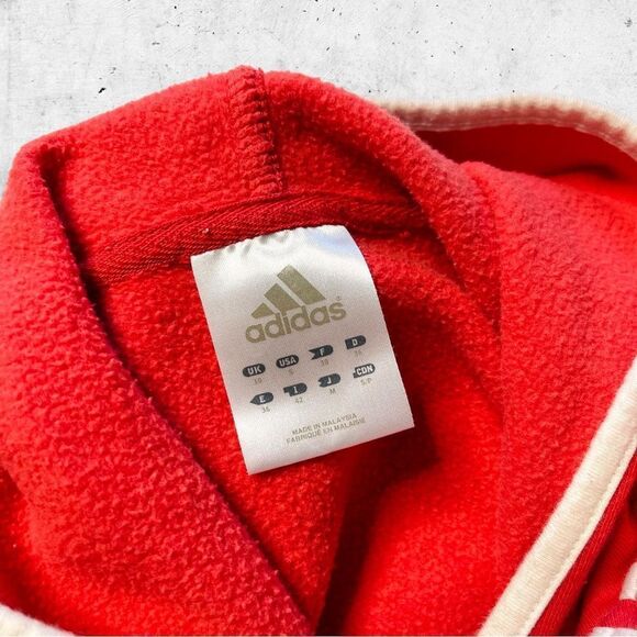 Vtg Y2K adidas 3 Stripes Hoodie Sweatshirt, Soft Logo Salmon Peach, Workout, S - Picture 5 of 6